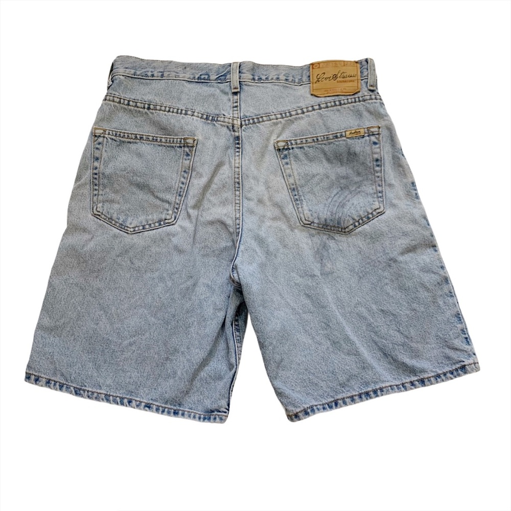 Levi Strauss Signature Vintage Distressed Casual Jean Shorts Size Waist 34 - Picture 7 of 7